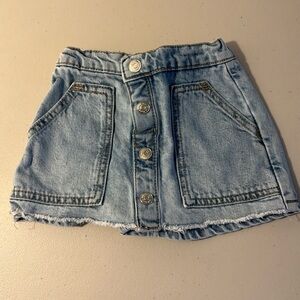 Worn ONCE denim Zara skort 18-24 months with snap buttons